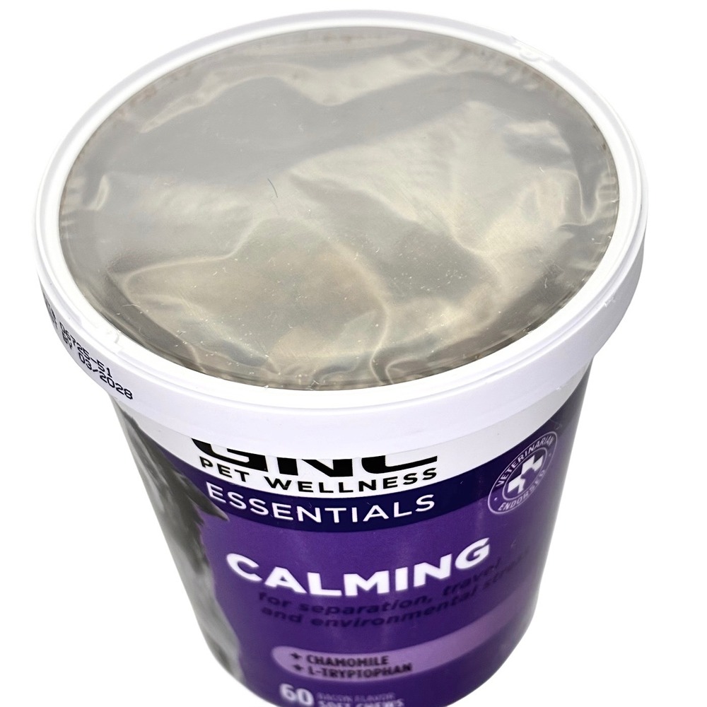 GNC Pet Wellness Essentials‎ Calming Dog Chews Bacon Flavor 60 Count NEW - Picture 8 of 16